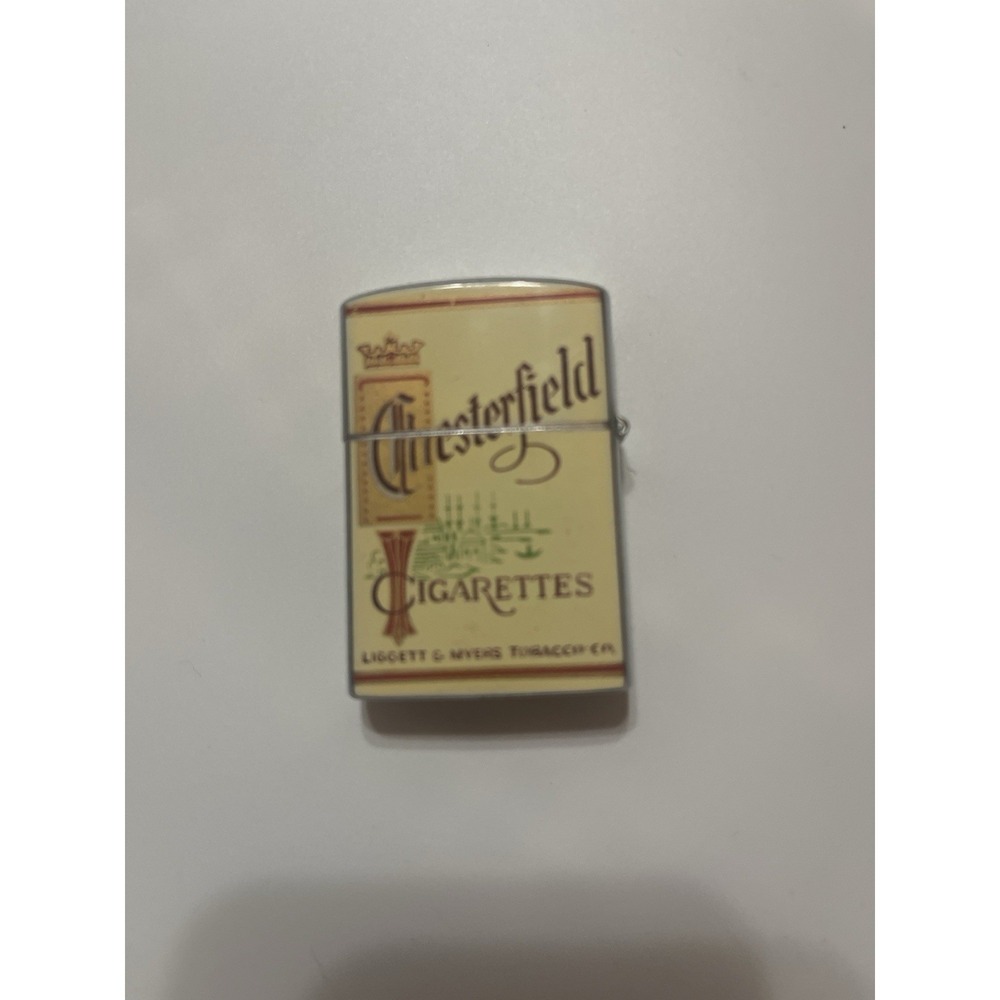 Vintage Chesterfield Cigarettes Continental Flint Lighter Liggett Myers Flip Top